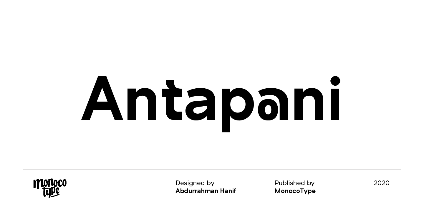 Schriftart Antapani